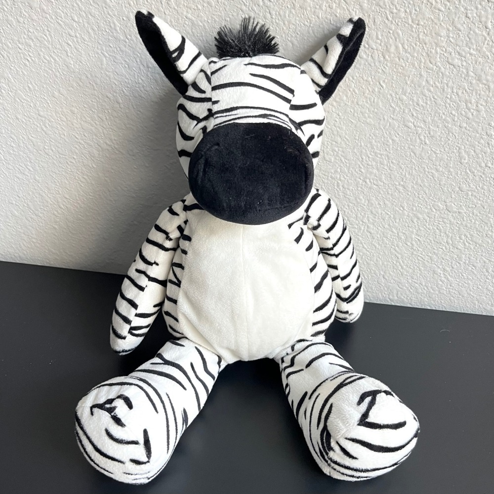 Manhattan Toy Company Zebra Plush Stuffed Animal 15in Safari Zoo Cuddle Retired